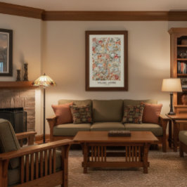 Póster William Morris Acanthus Mission Style 