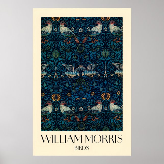 Póster William Morris Birds Pattern  Matte Art Print (Frente)