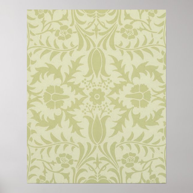 Póster William Morris Borage Boda Soft Green (Frente)