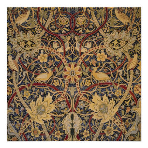 Póster William Morris Bullerswood Faux Tapestry