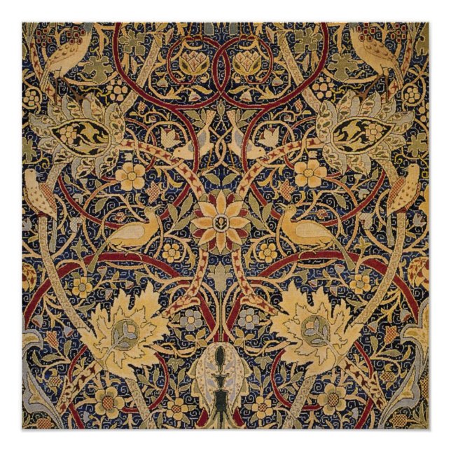 Póster William Morris Bullerswood Faux Tapestry (Anverso)