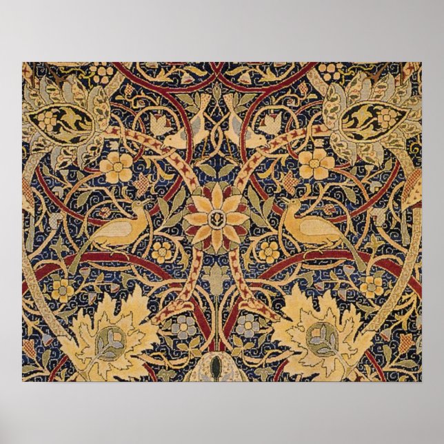 Póster William Morris Bullerswood Faux Tapestry (Frente)