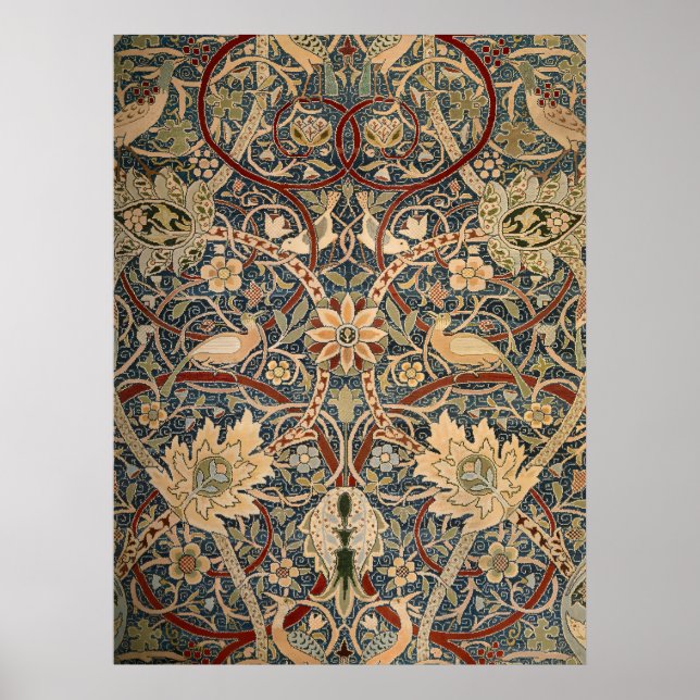 Póster William Morris Bullerswood Faux Tapestry (Frente)