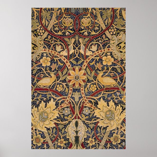 Póster William Morris Bullerswood Faux Tapestry (Frente)