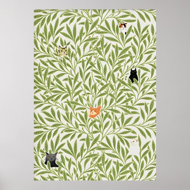Póster William Morris Cat (Frente)