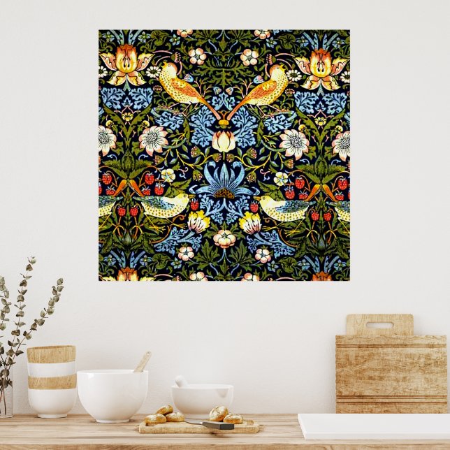 Póster William Morris - Clásico del ladrón de fresas (Cocina)