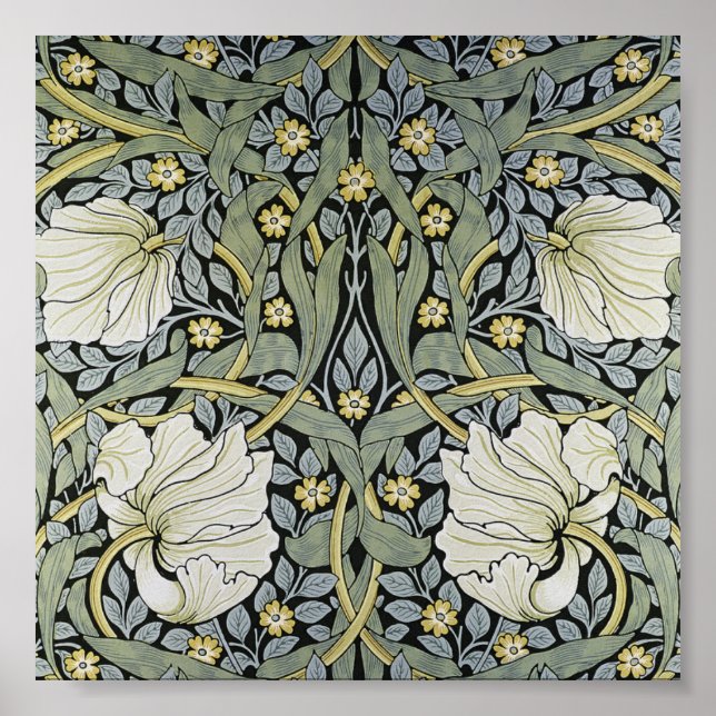 Póster William Morris - Diseño de papel de escritorio Pim (Frente)