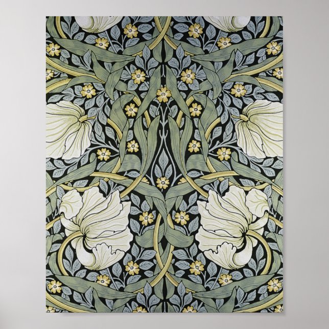 Póster William Morris - Diseño del patrón de Pimpernel (Frente)