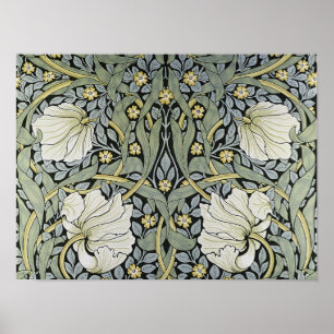 Póster William Morris - Diseño del patrón Pimpernel