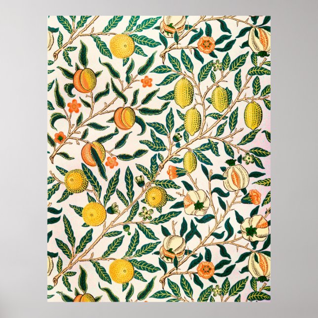 Póster William Morris Fruit Pomegranate Vintage  (Frente)