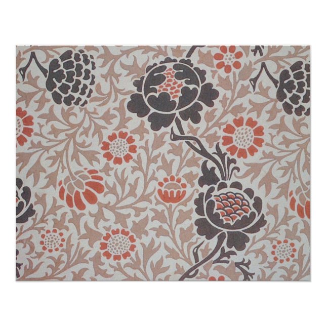 Póster William Morris Grafton Diseño de Arte Botánico (Anverso)