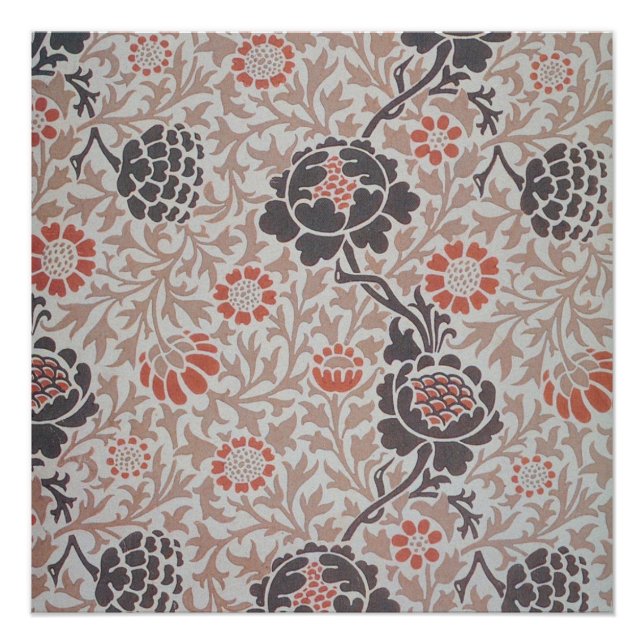 Póster William Morris Grafton Diseño de Arte Botánico (Anverso)