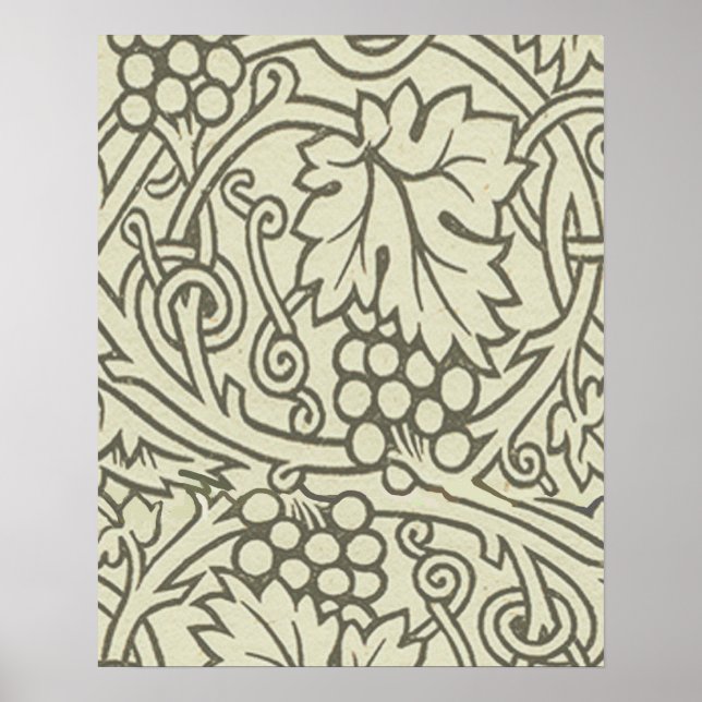 Póster William Morris Grapevine Sage Wallpaper (Frente)