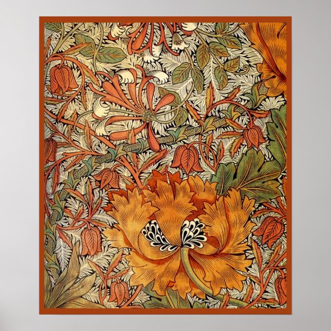 Póster William Morris Honeysuckle (Frente)