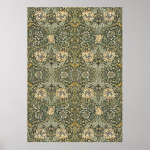 Póster William Morris Honeysuckle Design