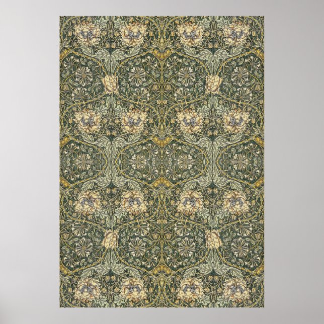 Póster William Morris Honeysuckle Design (Frente)