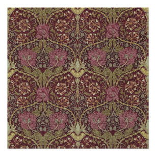 Póster William Morris, Honeysuckle, patrón floral, arte
