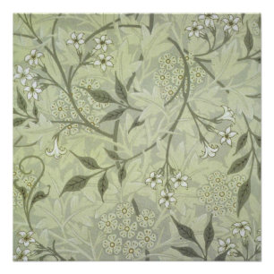 Póster William Morris Jasmine Botánico Vintage Antiguo
