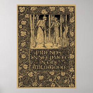 Póster William Morris Kelmscott Página de prensa 1896
