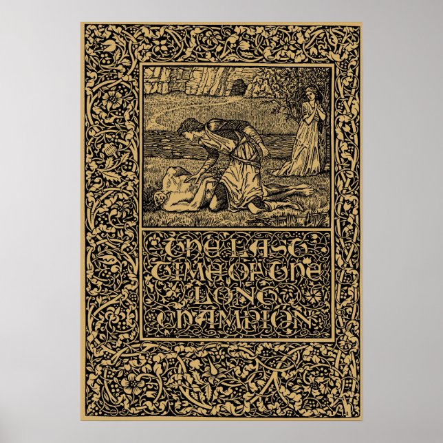 Póster William Morris Kelmscott Página de prensa 1896 (Frente)