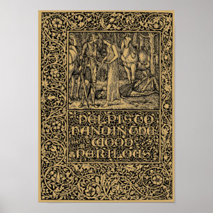 Póster William Morris Kelmscott Página de prensa 1896