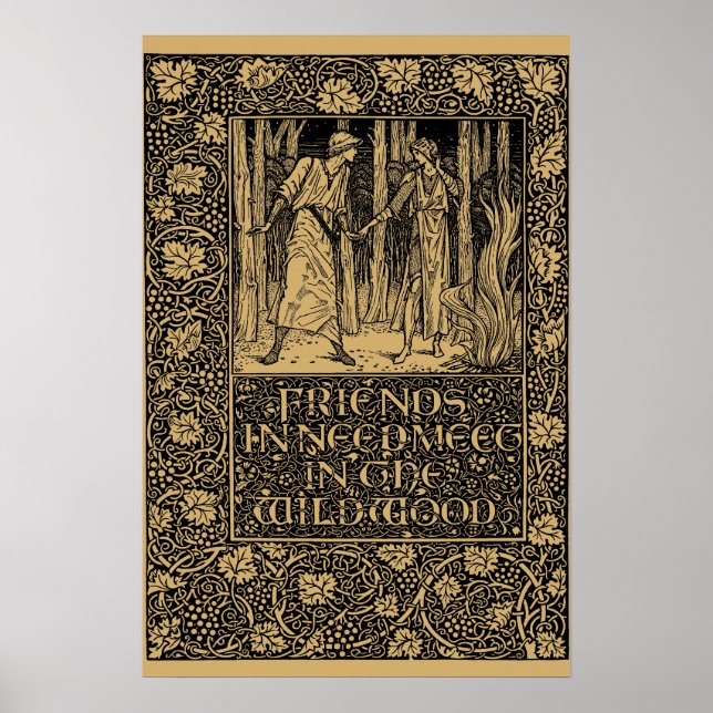 Póster William Morris Kelmscott Press página 1896 (Frente)