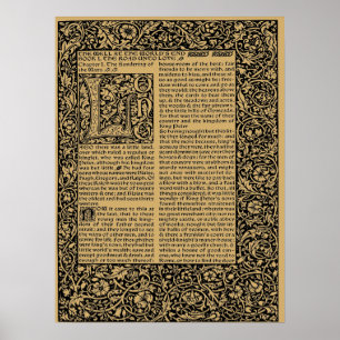 Póster William Morris Kelmscott Press página 1896