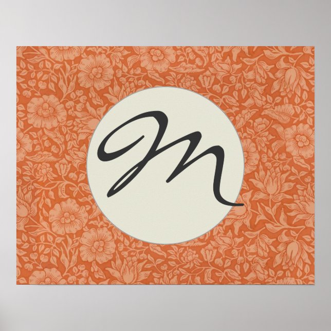 Póster William Morris Mallow Floral Wallpaper Design (Frente)