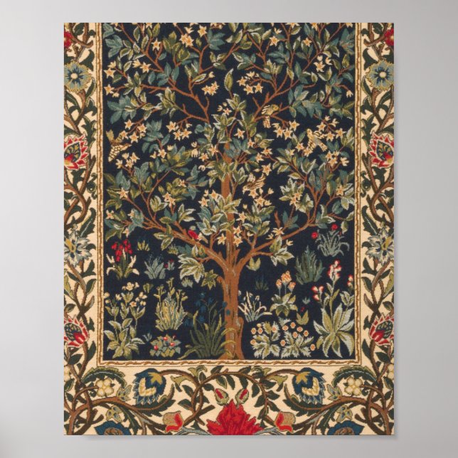 Póster William Morris - Original De Árbol De Vida (Frente)
