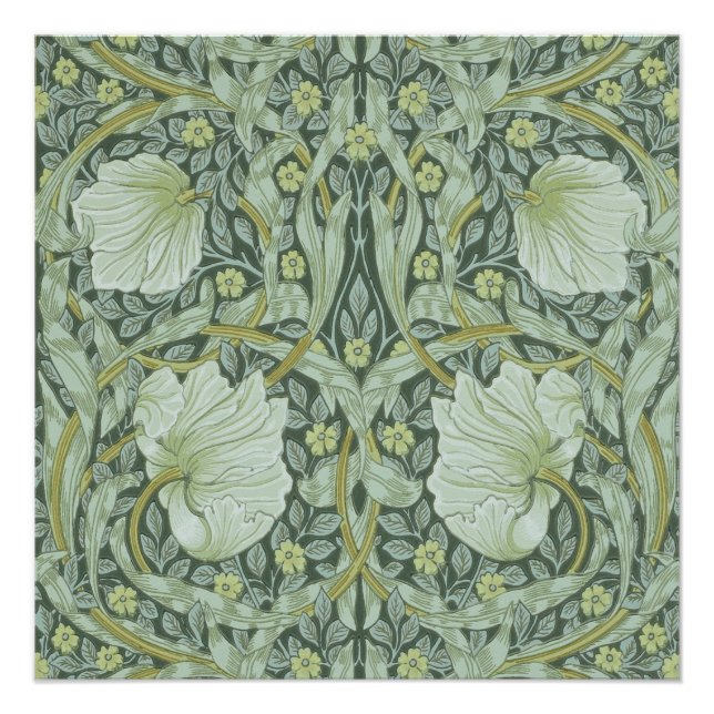 Póster William Morris, patrón Art Nouveau, arte hermoso (Anverso)