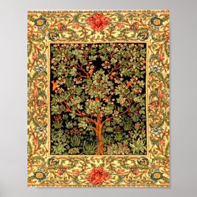 Póster William Morris - Patrón De Árbol De Vida (Frente)