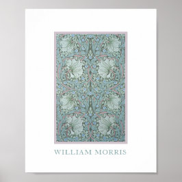 Póster William Morris - Pimpernel: Floral azul y verde