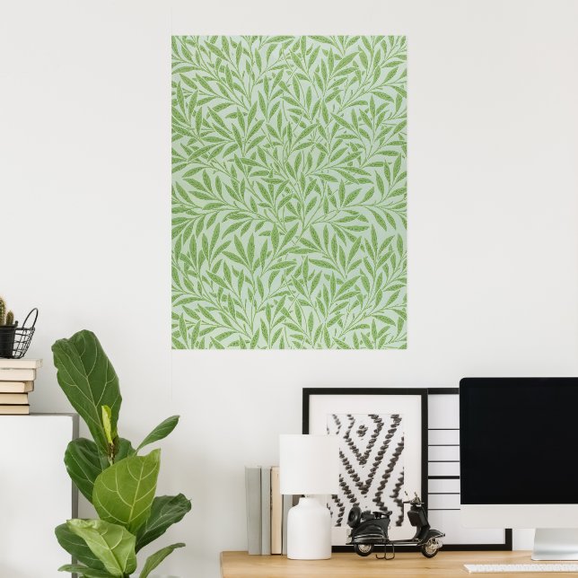 Póster William Morris Sauce Flor Clásico Verde (Oficina en casa)
