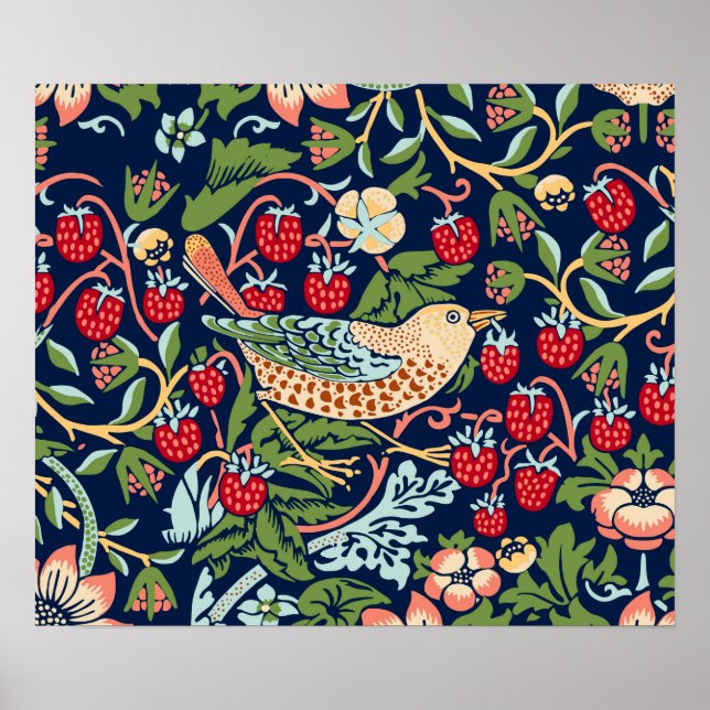Póster William Morris Strawberry Thief (Frente)