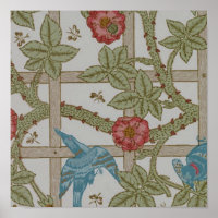 William Morris Trellis Wallpaper Art