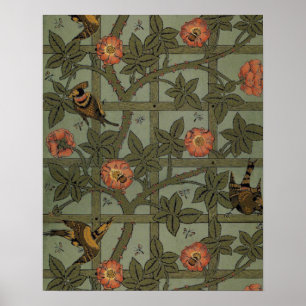 Póster William Morris Trellis Wallpaper Art
