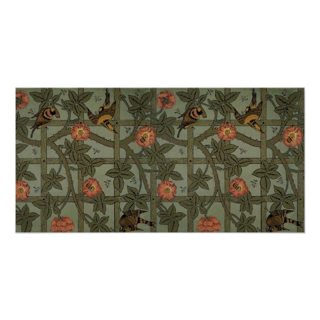 Póster William Morris Trellis Wallpaper Art (Anverso)