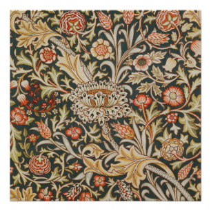 Póster William Morris Trent Garden Flower Classic Botanic