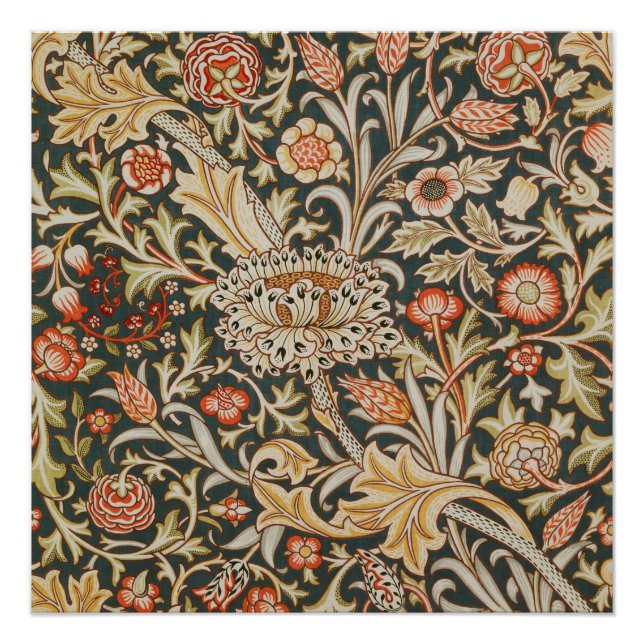 Póster William Morris Trent Garden Flower Classic Botanic (Anverso)