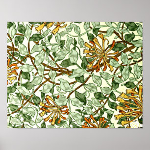 Póster William Morris - Verdes y Oro