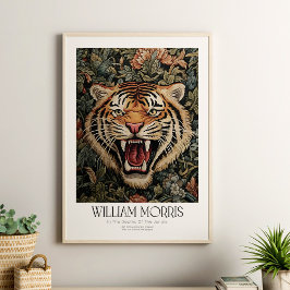 Póster William Morris Vintage Floral Tiger