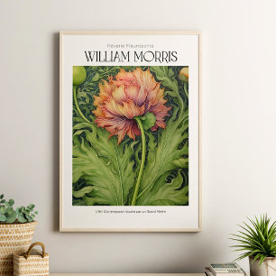 Póster William Morris Vintage Pink Wildflower