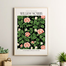 Póster William Morris Vintage Pink Wildflowers