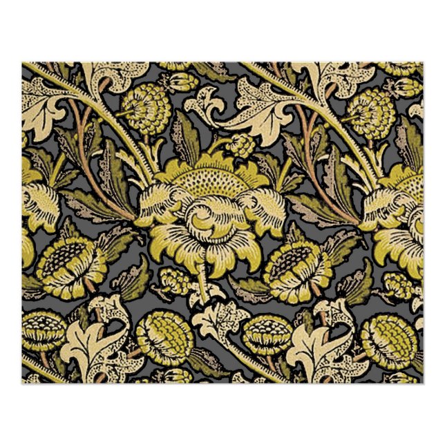 Póster William Morris Wey Floral Wallpaper (Anverso)