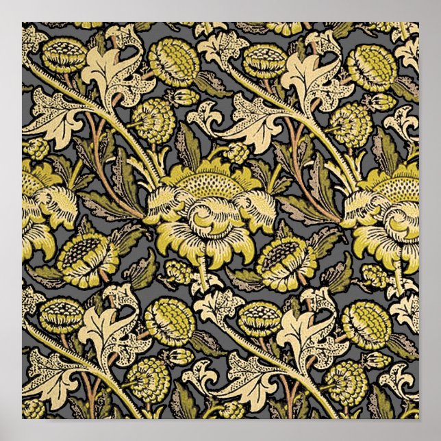 Póster William Morris Wey Floral Wallpaper (Frente)