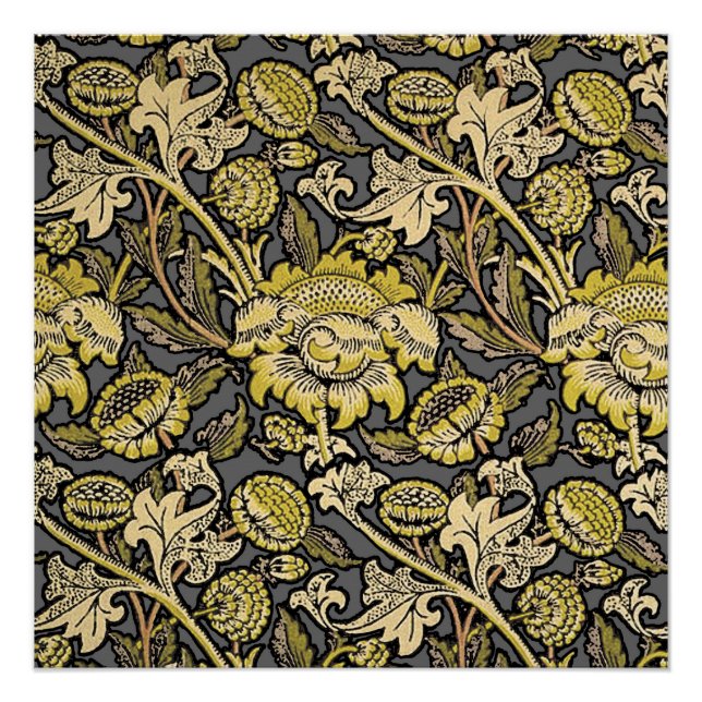 Póster William Morris Wey Floral Wallpaper (Anverso)
