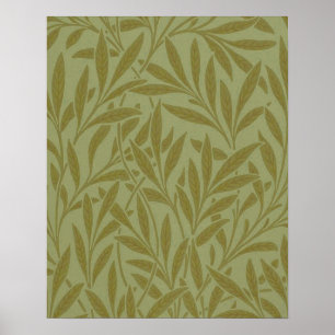 Póster William Morris Willow Antiguo Hoja Floral