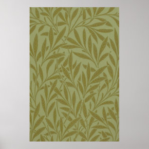 Póster William Morris Willow Antiguo Hoja Floral
