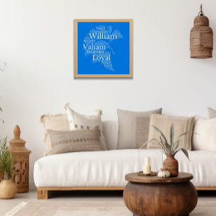 Póster William Name Cloud Personalizable Poster