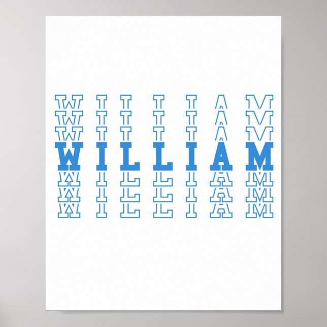 Póster William Personalizado Boy Name (Frente)